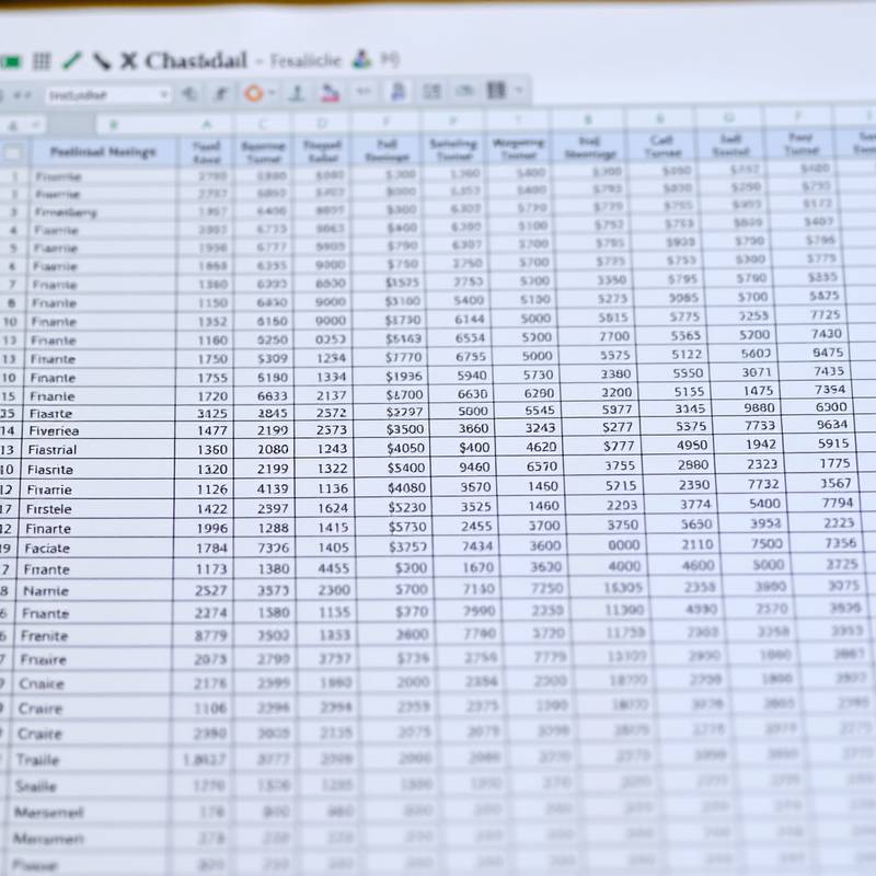 A spreadsheet with financial data, representing the Financial Modeling and Analysis course.