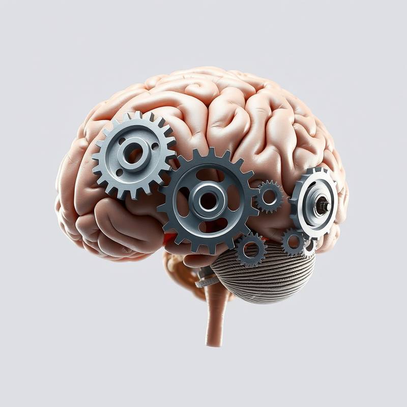 Graphic of a brain with gears turning, representing cognitive skills and learning strategies