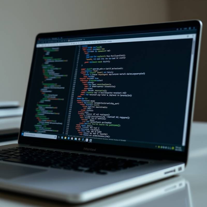 Image of Python code on a laptop screen, representing the Python for Data Science course.