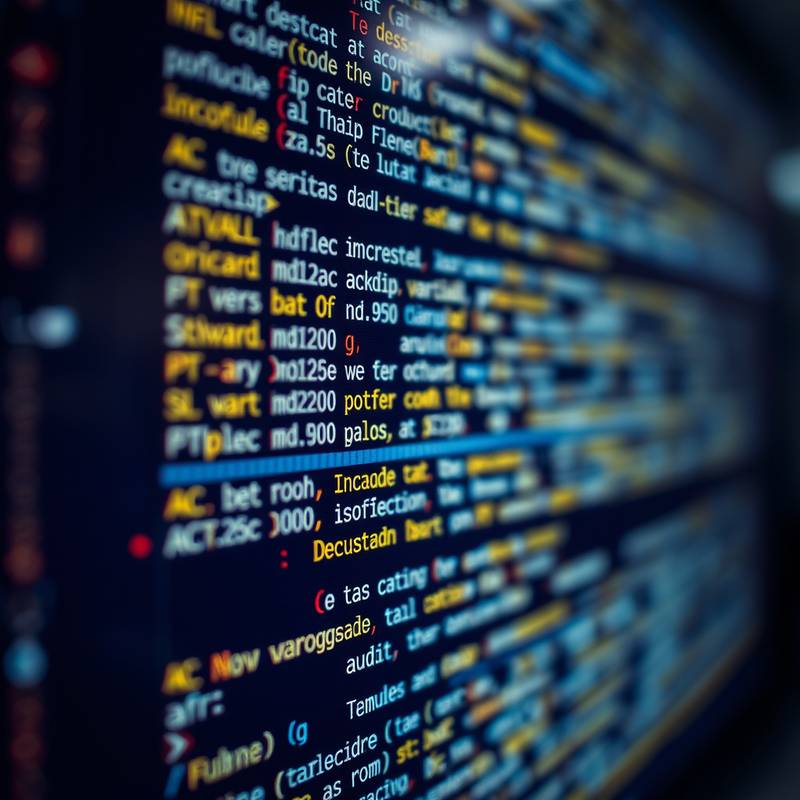 Web development course image showing code.